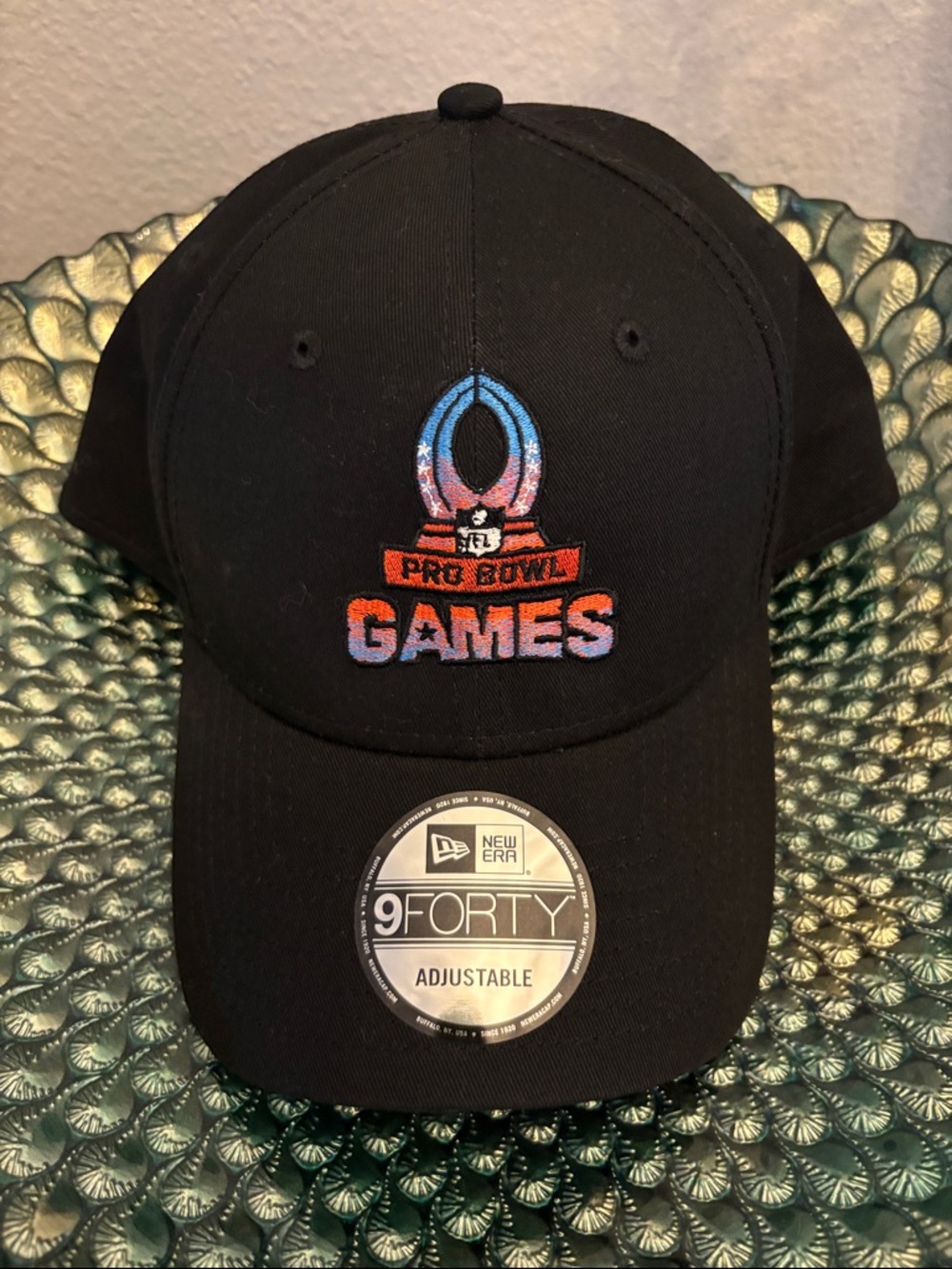 New Era Black Pro Bowl Games Embroidered Cap with Blue and Orange Accents